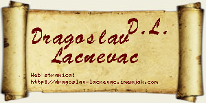 Dragoslav Lačnevac vizit kartica